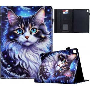 Coque Pour Samsung Galaxy Tab A 10.1 2019 Etui Tablette T510 T515 Housse Pu Cuir Flip Support Portefeuille Protection Tablette Pour Samsung Galaxy Tab A 10.1 2019 Coque,Chat Tigré - Neuf
