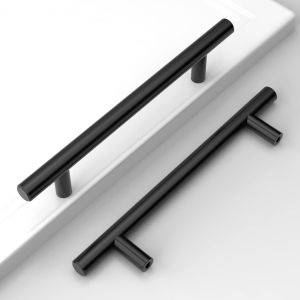 YUJTG-Lot de 20 Poignee de Meuble Cuisine Noir Entraxe 128mm Acier Inoxydable Poignée Meuble Cuisine Poignées pour Placards Poignet de Porte Cuisine Poignet Meuble Cuisine - Neuf