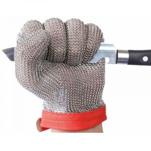 Gants de sécurité résistants de coupure XL(1 pièce) de maille de gants d'acier inoxydable pour couper le travail de tranchage GL08 - Neuf