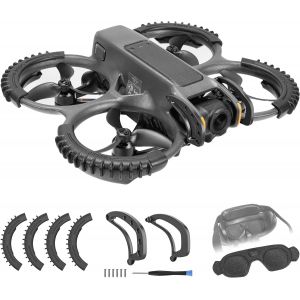 Kit D'accessoires 3 En 1 Avata 2,Pare-Chocs De Cardan Avata 2 + Protecteur De Protection D'h&eacute;lice + Housse De Protection Pour Lunettes 3,Compatible Avec Drone Dji Avata 2 Et Lunettes 3-Marque G&eacute;n&eacute;rale - Neuf