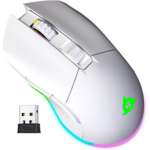 Blaze - Souris Gamer sans Fil RGB - Nouveauté - Rechargeable - Capteur Haute Précision avec Batterie Longue Durée - 6000 DPI Réglable - Modes et sans Fil (Noir) - Neuf