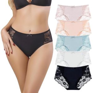 Kgabery-Culottes En Dentelle Pour Femmes Lot De 5 Taille Basse Slips Hipster - Neuf