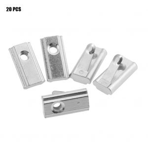 Ecrou elastique M6 pour profile en aluminium serie 40 (M6, 20 pieces) - Neuf