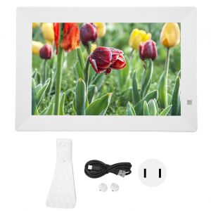 Cadre photo numerique 10 pouces 1024x800, corps humain, induction, MP3, MP4, horloge, calendrier, cadre photo electronique, prise americaine 100-240 V - Neuf