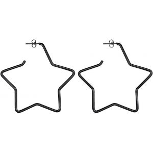 Kal-Boucle D'oreille Femme Cr&eacute;oles En Forme &Eacute;toile/Coeur/Demi Cercle/Anneaux Double Bijou En Acier/Plaqu&eacute; Or - Neuf