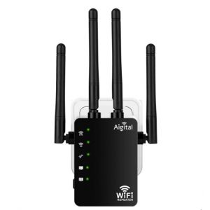 R&eacute;p&eacute;teur WiFi Dodocool AC1200, amplificateur WiFi ultra-rapide, jusqu'&agrave; 867 Mbps en 5 GHz, 300 Mbps en 2,4 GHz, prolongateur WiFi avec port LAN Gigabit, A... - Neuf