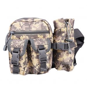 Sac banane militaire pour homme avec bouteille d'eau (camouflage ACU) - Neuf