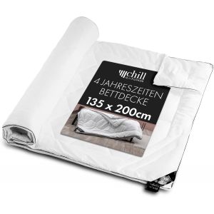 All-Season Duvet,135 X 200 Cm,2 In 1,All Seasons,135 X 200 Cm,Breathable,Washable,Vegan,Double Duvet With Sleep Comfort Bar,500 G Filling And - Neuf