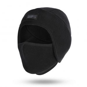 Bonnet 2 En 1 Avec Cache-Visage, Bonnet D'hiver Epais Et Chaud, Bonnet Polaire Coupe-Vent Avec Cache-Oreilles, Couvre-Chef Thermique Pour Hommes Et Femmes, Cyclisme, Ski - Neuf