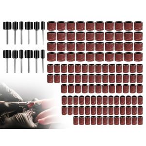 Kit de 132 pi&egrave;ces de douilles abrasives pour les outils de meulage dremel avec bo&icirc;te gratuite,kit de douilles abrasives,accessoires pour les outils &eacute;lectriques dremel. - Neuf