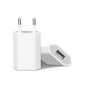 lbgwp60-Lot De 2 Fiches Pour Câble De Charge Usb, Chargeur Usb 5 W, Bloc D'Alimentation Fin 5 V 1 A, Adaptateur Secteur, Compatible Avec Iphone, Tablettes Samsung, Smartphones - Neuf