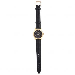 Quartz Analogique Rond Amoureux Montre Bracelet En Cuir Montre-Bracelet (Cadran Noir Bracelet Femelle) - Neuf