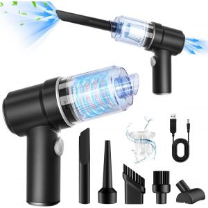 lbgwp60-Aspirateur À Main, 9000Pa Aspirateur Sans Fil, Multifonctionnel Mini Aspirateur Voiture Puissant, Charge Rapide Avec Filtre Lavable Pour La Maison, Voiture, Table, La Cuisine, Noir - Neuf