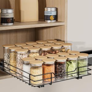 SJZG-Etagere Rangement Cuisine, Rangement Sous &Eacute;vier Pour Cuisine Salle De Bain, Rangement Et Organisation De Cuisine, Porte-&Eacute;pices, Organisateurs De Cuisine Sous L'&Eacute;vier, P27.2*L27*H6Cm - Neuf
