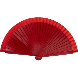 KALANKA-- Eventail Mariage Rouge Double-Face Pliant en Bois laqué | Ventilateur de Poche Femme | Eventail Japonais | éventail Paint à la Main - Neuf