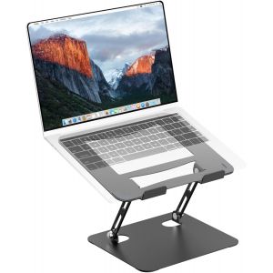 acdsgd-Support pour Ordinateur Portable R&eacute;glable en Hauteur, Pliable & Ergonomique pour Home Office, Base pivotante &agrave; 360&deg;, Support pour avec Ventilation, Patins antid&eacute;rapants, Noir - Neuf