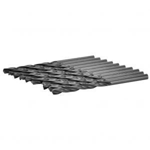 Lot de 10 forets helicoidaux a tige droite en acier rapide HSS-Co pour percage (diametre 5,0) - Neuf