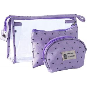 Trousse De Maquillage Transparente En Pvc Pour Femme, Trousse De Toilette Étanche, Trousse De Voyage, Trousse De Rangement Pour Les Vacances, Violet-Générique - Neuf