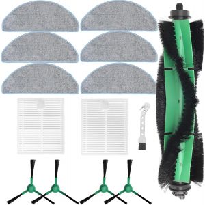Pièce de rechange pour iRobot Roomba Combo Essential Y0112 Y0110 Y011240 Y01040 Y014020 105 Combo,1 brosse à rouleau,6 chiffon de nettoyage,2 filtres,4 brosses latérales,aspirateur d'accessoir - Neuf