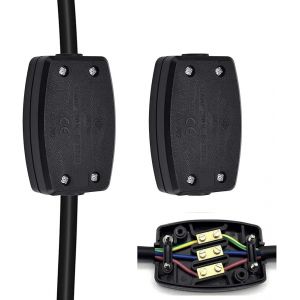 2 PCS Boîte de Jonction en Polypropylène 13 BIS 250V Boite de Raccordement Etanche Commode Connecteur de Câble Electrique Réutilisable verser Appareils Electriques Fils Terrasse Piscine Familiale - Neuf