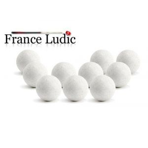 11 Balles Baby Foot Li&egrave;ge Blanches - Bonzini - Neuf