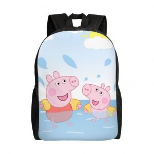 Sac à dos polyvalent Peppa Pig, lavable, style décontracté, pour écoliers, tendance, en tissu Oxford, unisexe, HXN3293 - Neuf