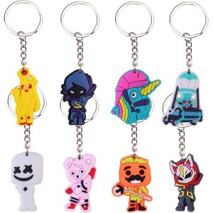 Asas-Porte-Clés Fortnit,Animé Cartoon Porte-Clés,8pcs Coloré,Métal,Boucle,Novelty,Unisex,Enfants Unisexes,Cadeaux Souvenirs Filles Garçons Jouet Pour Fête D'anniversaire Enfants - Neuf