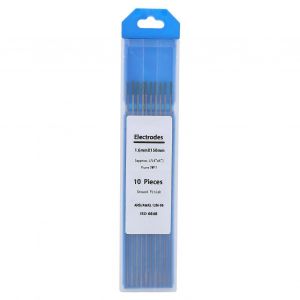 10Pcs Tungstène Électrodes Soudage TIG Argon Arc Aiguille Pure Tête Verte WP 1.6mmx150mm - Neuf