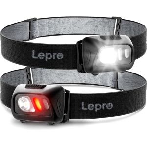 Lampe Frontale Puissante, Lampe Frontale Led 1500 Lux Avec Lumiere Rouge Et 6 Modes D'eclairage, Lampe Torche Frontale A Piles Etanches Ipx4 Pour Cyclisme, Camping, Randonnee, Bricolage - 2pcs - Neuf