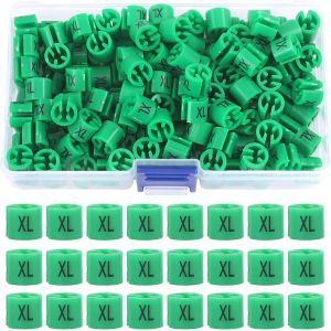 Lot de 150 marqueurs de taille XL en plastique vert pour cintres - Neuf