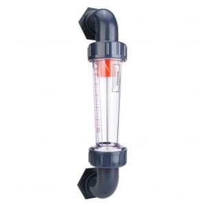 Debitmetre coude pour liquide LZS-50W, tube en plastique ABS, debitmetre d'eau 1-10 m3/h, filetage male ZG2 pouces - NPT2 pouces - Neuf