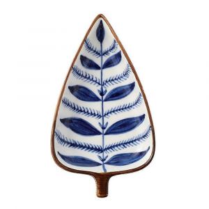Assiette À Collation Créative En Céramique Sauce Plat Bol D'assaisonnement Apéritifs Forme De Feuille 1pc - Neuf