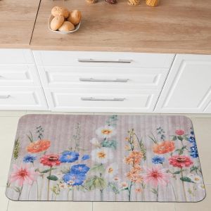 Sjzg-, Tapis Austin, Pour Cuisine Et Couloir, Tapis En Polyester, Imprimé, Imperméable Et Antidérapant, Décoration De Fleurs, Printemps, 50 X 75 Cm, Lavable En Machine, Résistant, Fabriqué En Italie - Neuf
