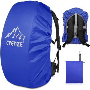 Housse De Pluie Pour Sac À Dos 15-90 L,Housse Imperméable Réfléchissante,Idéale Pour Randonnée,Camping,Voyage,Cyclisme,Bleu,M:30-40l - Neuf