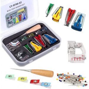 Kal-Kit De Ruban À Coudre Avec Pointe De Couture Pour La Maison. Fabricant De Ruban Bias Pratique. Outils Et Accessoires Pour Couture. Tailles 6 Mm/12 Mm/18 Mm/25 Mm. - Neuf