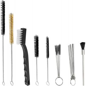 MEVRONISSHOP-Kit de Nettoyage A&eacute;rographe 21 Pi&egrave;ces Brosses, Aiguilles et Outils pour Pistolet &agrave; Peinture, Nettoyeur de Buses - Neuf