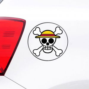Lot De 2 Autocollants En Vinyle Motif Pirate Luffy Au Chapeau De Paille, 11,9 X 11,9 Cm, Pour Voiture, Camion, Mur, Ordinateur Portable - Neuf