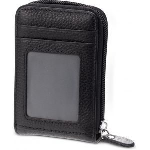 TRAHOO-Cartes en Cuir RFID Porte-Cartes Porte Monnaie de Cr&eacute;dit Cas de Carte de Visite Porte-Case Protector pour Femmes Hommes avec 12 Fentes - Neuf