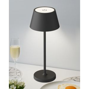Kal-Lampe De Table Sans Fil Rechargeable Led, Tout Métal Lampe Sans Fil Rechargeable 4000mah, 3 Températures De Couleur, Contrôle Tactile Pour Chevet, Interieur, Exterieur - Neuf