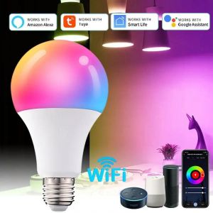 Kalsa-Tuya Ac 220v 110v Wifi Intelligent Ampoule Led E27 10w 15w 20w Alexa Lampe À Led Application Smart Life Google Assisatnt Echo Commande Vocale,10w,110v - Neuf