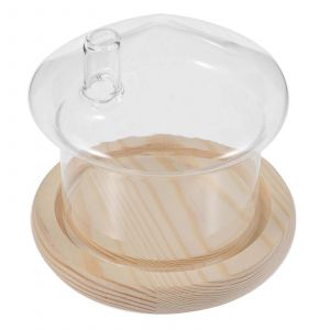 Maison en Forme de D&ocirc;me Transparent &Eacute;l&eacute;gant Pr&eacute;serv&eacute; Fleur vitrine avec la Base pour la D&eacute;coration de la Maison, Partie de la Parure et de la Cr&eacute;ativit&eacute; de l'Artisanat de la Vitrine - Neuf