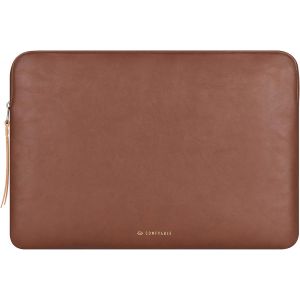 Housse Pour Ordinateur Portable 13-14 Pouces Compatible Avec Macbook Air/Pro 13 2025-2018, Macbook Pro 14 M4 2024-2021, Pochette En Cuir Pu Pour Mac, Marron - Neuf