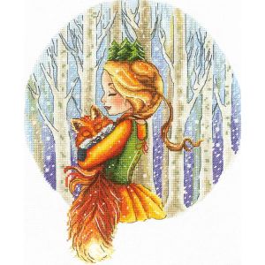 Kit Point De Croix Compt&eacute; Andriana "Princesse De La For&ecirc;t" 20x24 Cm - Neuf