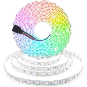 Bande Led 5m 24v Rgb Ruban Led Smd5050 300leds Chaîne Légère À Changement De Couleur Ruban Lumineuse 60leds/M Ip20,Peut Être Découpée Bandes Led Pour La Décoration Intérieure - Neuf