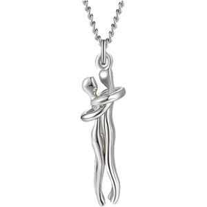 Kal-Collier Câlin Affectueux Pour Couple Saint Valentin Embrace Chain Couple Snuggle Hug Pendentif Collier Unisexe Couple Hugging Pendentif Love Snuggle Hug Bijoux Cadeau Pour Femmes Hommes Amoureux - Neuf