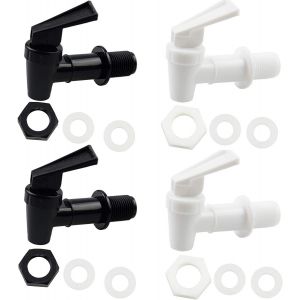 Bhhbb-Plastique Robinet, Robinet De Tonneau, Distributeur De Boissons, Pour Fermenter Le Vin, La Bière, Le Jus De Fruits, Les Boissons, Bec Verseur Réutilisable (Noir, Blanc) - Neuf