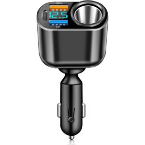 Adaptateur Allume Cigare, Allume-Cigarette Double Usb Type-C &Agrave; Port Unique, Adaptateur Voiture Qc3.0 2,4A, Prise D'Alimentation De Voiture Pour T&eacute;l&eacute;phones Mobiles, Tablettes, Mp3[CAR784596] - Neuf