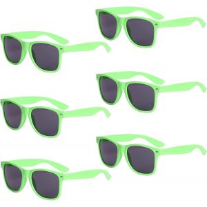 Lot De 6 Lunettes De Soleil Néon Pour Homme - Vintage - Lunettes De Soleil Colorées Cool Rétro Drôles - Fête Pour Hommes Et Femmes - Neuf