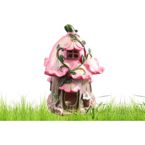 Maison De F&eacute;e Solaire, D&eacute;coration De Jardin, Statue De Champignon Avec Lumi&egrave;re Led - Neuf