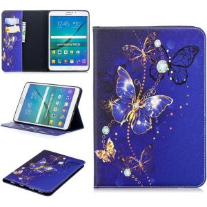 ELVORIX-Tablet &Eacute;tui pour Samsung Galaxy Tab S2 8,0 Pouces (SM-T710 T715 T713 T719) PU Cuir Couverture Magn&eacute;tique Housse Papillon Bleu R&ecirc;veur Motif Stent Fonction Flip Cuir pour Galaxy Tab S2 8,0 - Neuf